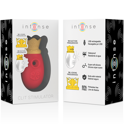 Stimulateur clitoridien stimulateur clitoris 10 modes d'aspiration et de léchage - rouge –