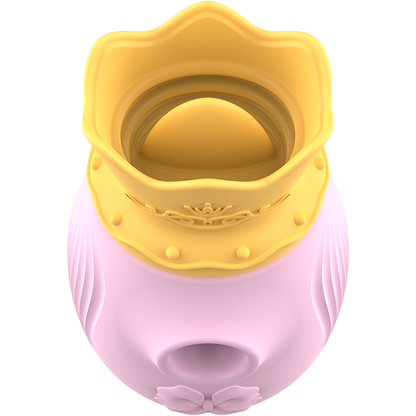Stimulateur clitoridien stimulateur de clitoris 10 modes d'aspiration et de léchage - rose