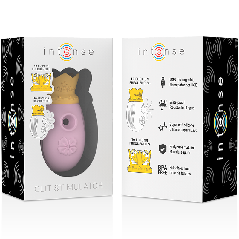 Stimulateur clitoridien stimulateur de clitoris 10 modes d'aspiration et de léchage - rose