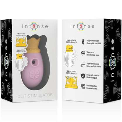 Stimulateur clitoridien stimulateur de clitoris 10 modes d'aspiration et de léchage - rose
