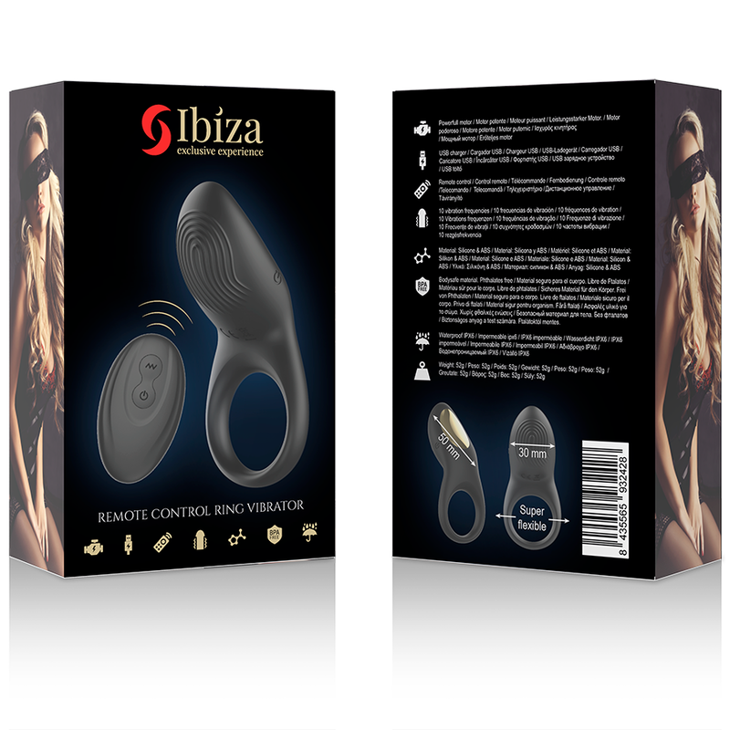 Vibrateur anneau vibrant de télécommande contact complet – Ibiza