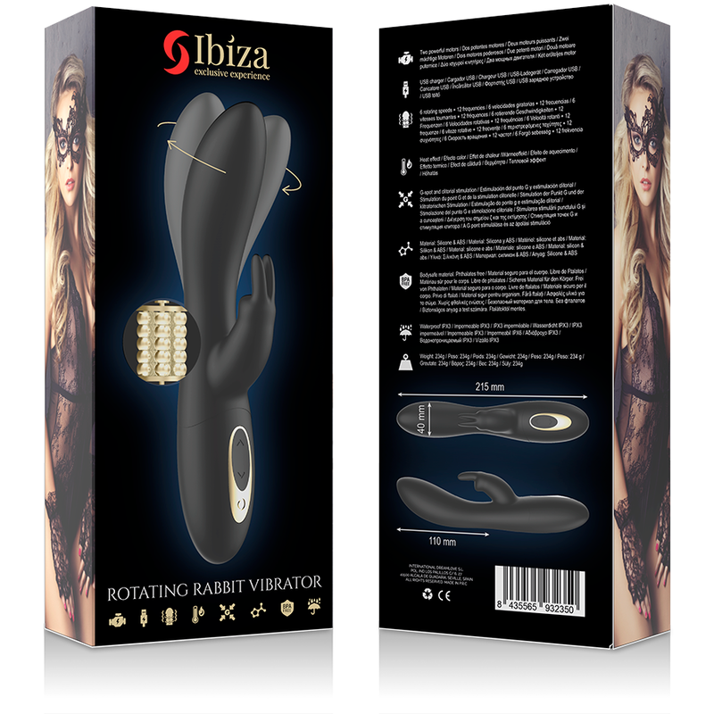 Rotateur perlé puissant avec lapin – Ibiza