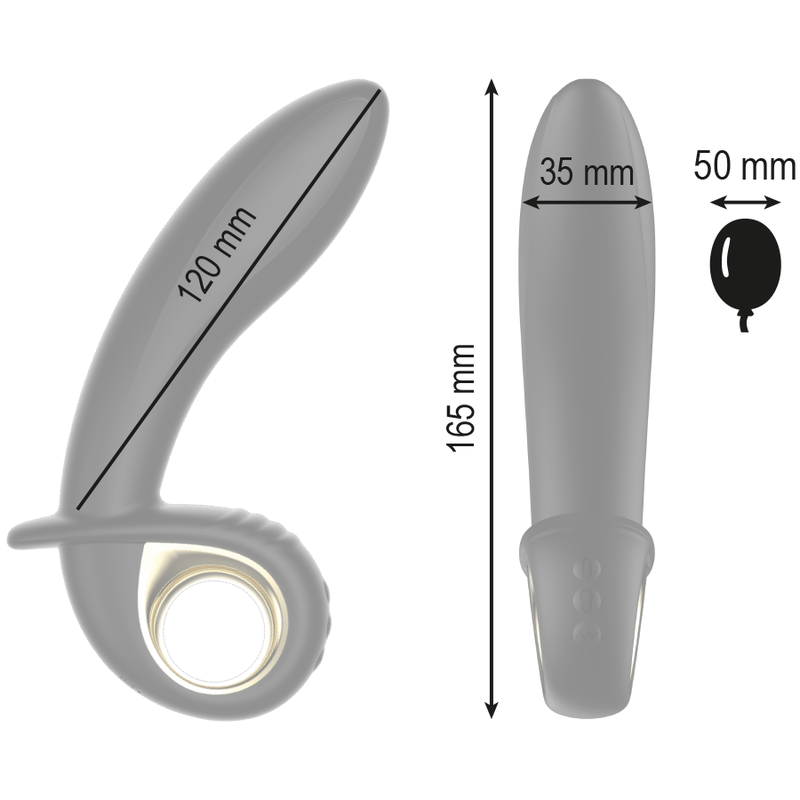 Vibrateur anal / vaginal gonflable puissant télécommande – Ibiza