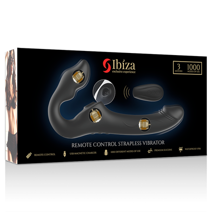 Vibrateur sans sangle télécommande 3 moteurs 1000 combinaisons. – Ibiza