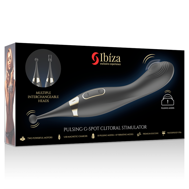 Stimulateur clitoridien stimulateur clitoral et vibrateur de point g interchangeables – Ibiza