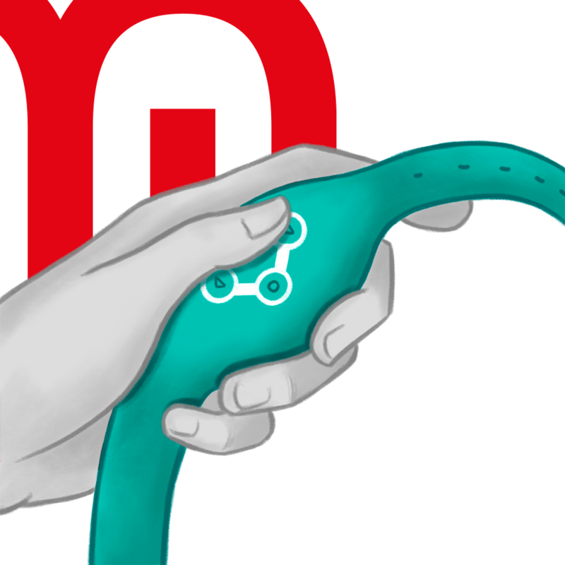 WATCHME - RELOJ DE TECNOLOGÍA INALÁMBRICA AZUL VERDE