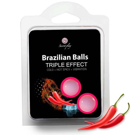 SECRETPLAY - SET DE 2 BOLAS BRASILEÑAS DE TRIPLE EFECTO