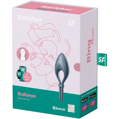 SATISFYER - ANILLO VIBRADOR BULLSEYE GRIS