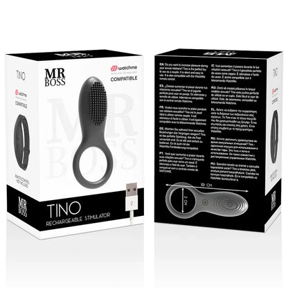 Mr Boss – Bague Stimulateur Tino Compatible avec la Technologie sans Fil Watchme