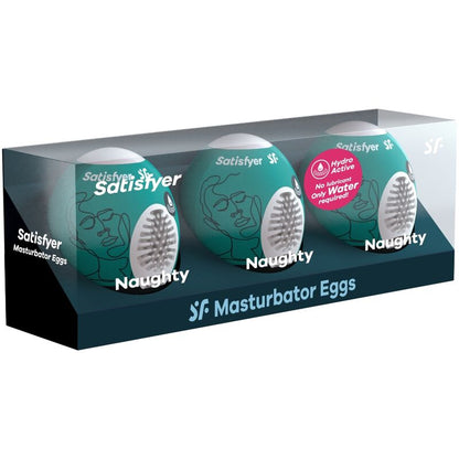 SATISFYER - 3 HUEVOS MASTURBADORES TRAVIESOS
