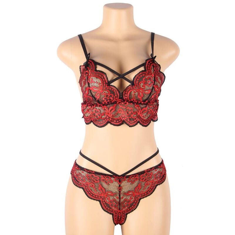 SUBBLIME - CONJUNTO DE DOS PIEZAS TOP Y BRAGUITA DE ENCAJE L/XL