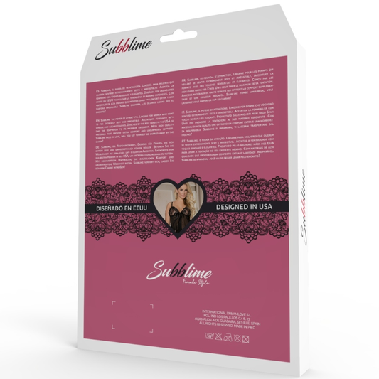 SUBBLIME - CONJUNTO DE DOS PIEZAS TOP Y BRAGUITA DE ENCAJE L/XL