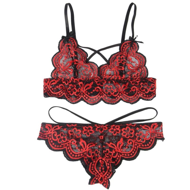 SUBBLIME - CONJUNTO DE DOS PIEZAS TOP Y BRAGUITA DE ENCAJE L/XL