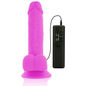 DIVERSIA - DILDO VIBRADOR FLEXIBLE MORADO 20,5 CM -O- 4,2 CM