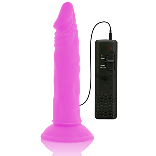 DIVERSIA - FLEXIBLE VIBRANT DILDO VIOLET 23 CM -O- 4.3 CM