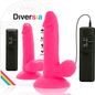 DIVERSIA - VIBRANT FLEXIBLE DILDO ROSE 17 CM -O- 3.3 CM