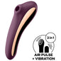 SATISFYER - VIBRADOR DUAL KISS AIR PULSE VINO TINTO