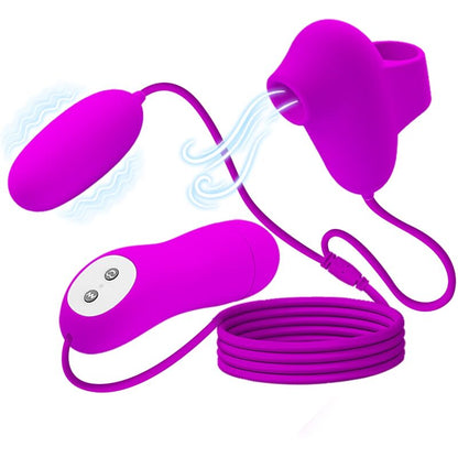 Vibrateur bullet vibrant et ventouse – Pretty Love