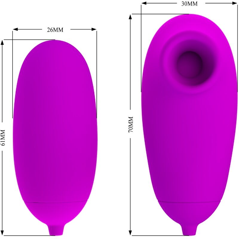 Vibrateur bullet vibrant et ventouse – Pretty Love