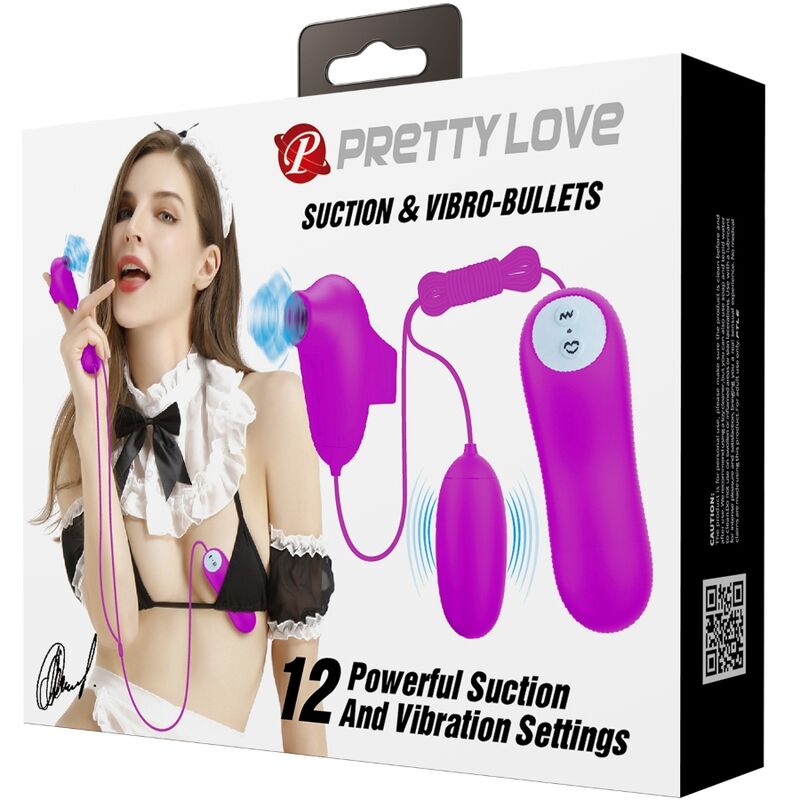 Vibrateur bullet vibrant et ventouse – Pretty Love