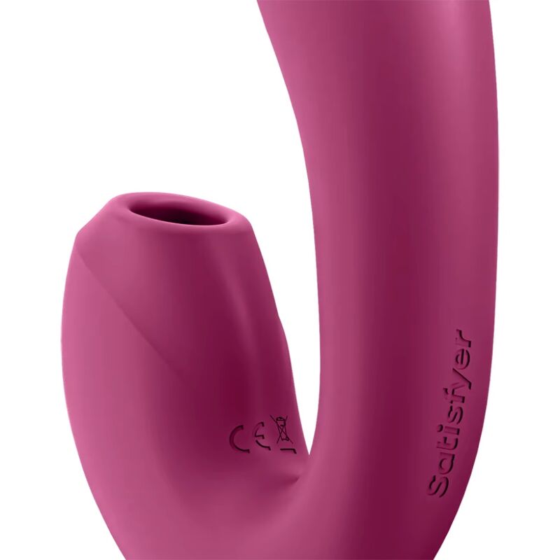 SATISFYER - ESTIMULADOR DE APLICACIÓN DE RAYOS SOLARES Y VIBRADOR ROJO
