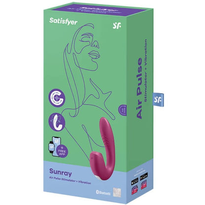 SATISFYER - ESTIMULADOR DE APLICACIÓN DE RAYOS SOLARES Y VIBRADOR ROJO