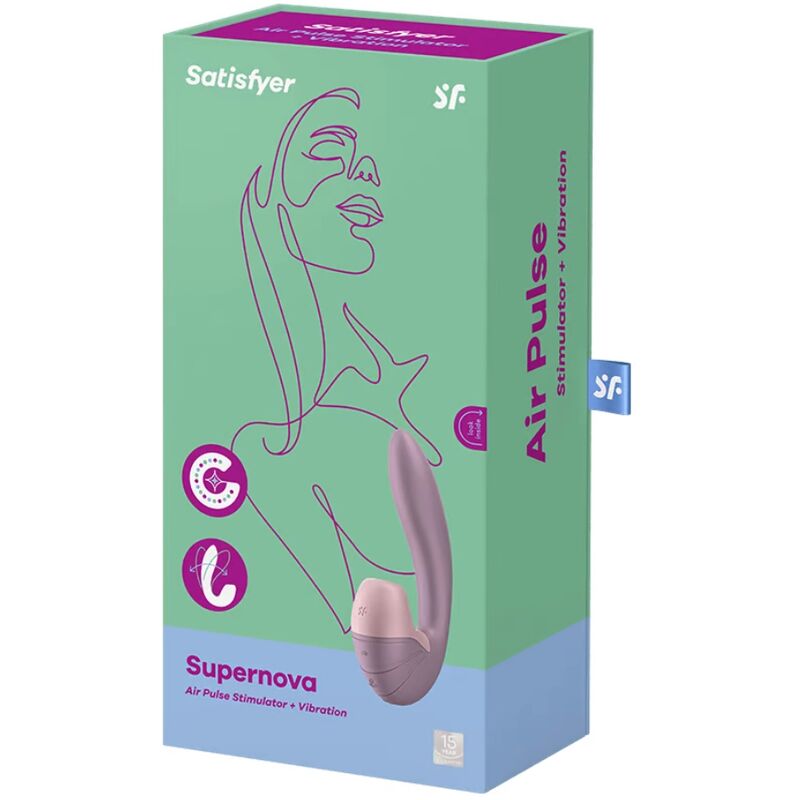 SATISFYER SUPERNOVA ESTIMULATOR Y VIBRADOR - ROSA