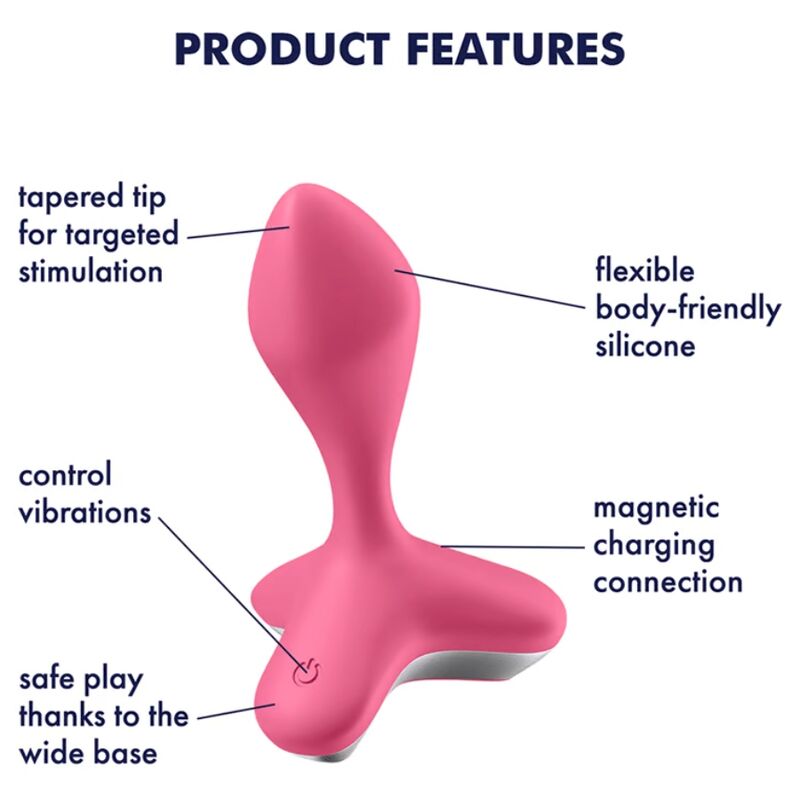 SATISFYER - VIBRADOR PLUG GAME CHANGER NEGRO