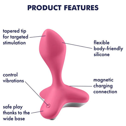 SATISFYER - VIBRADOR PLUG GAME CHANGER NEGRO