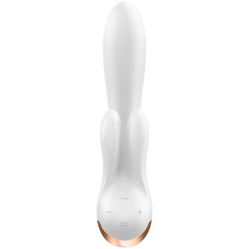 SATISFYER - VIBRADOR DOBLE FLEXIBLE NEGRO APP