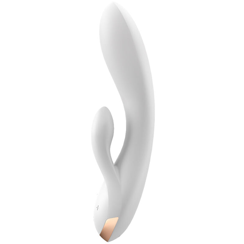 SATISFYER - VIBRADOR DOBLE FLEXIBLE NEGRO APP