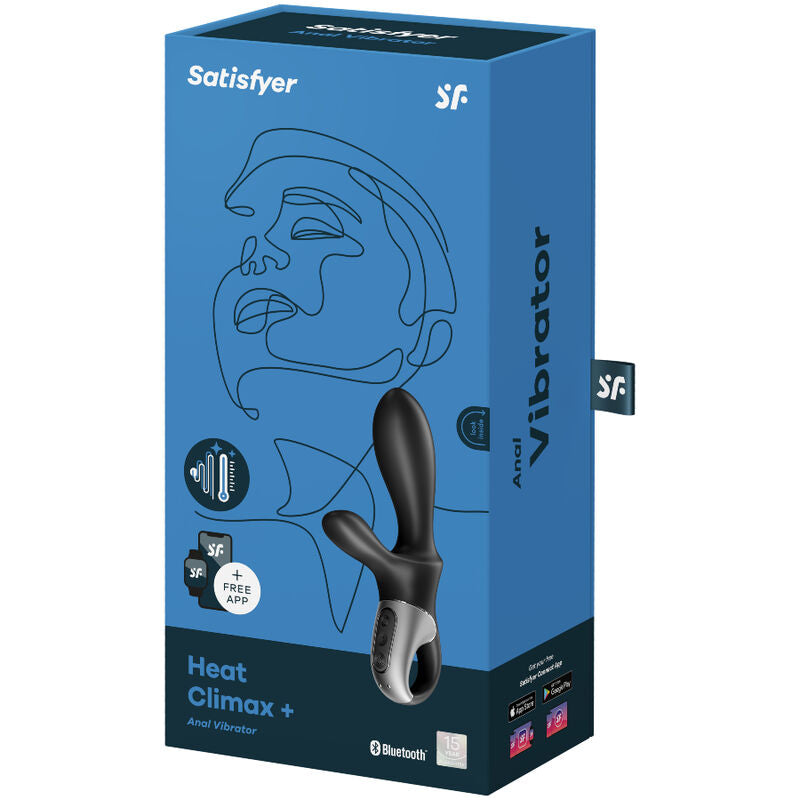 SATISFYER - HEAT CLIMAX+ APP VIBRADOR ANAL NEGRO
