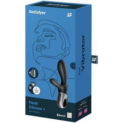 SATISFYER - HEAT CLIMAX+ APP VIBRADOR ANAL NEGRO