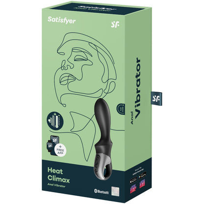 SATISFYER - VIBRADOR ANAL HEAT CLIMAX NEGRO APP