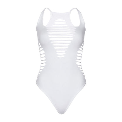 LEG AVENUE - BODY TANGA CON ESPALDA NADADA NEGRO