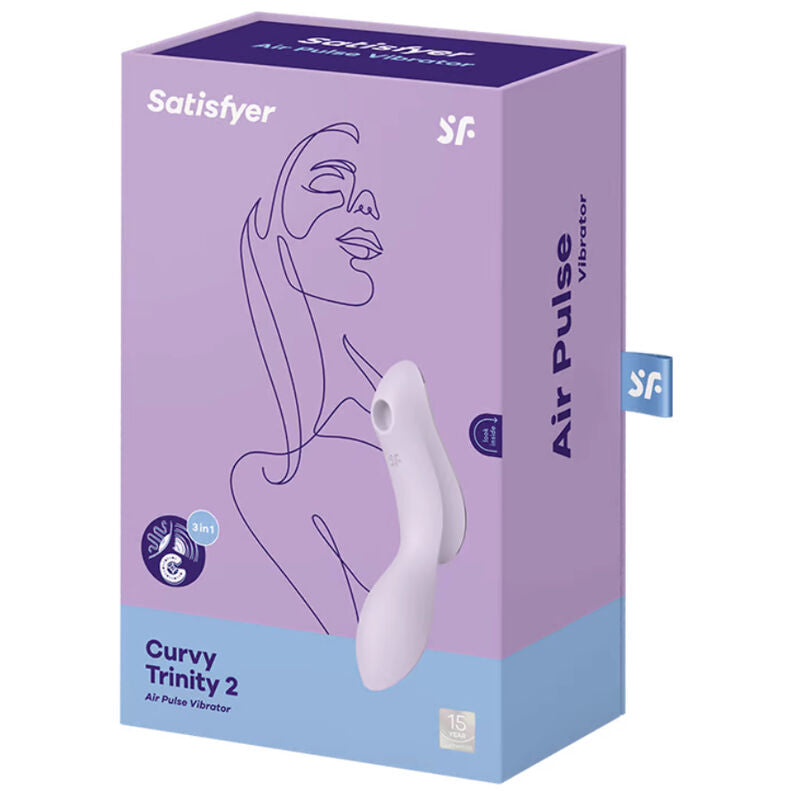 SATISFYER - VIBRADOR CURVY TRINITY 2 AIR PULSE VIOLETA
