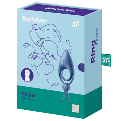 SATISFYER - SNIPER BLACK VIBRATING RING