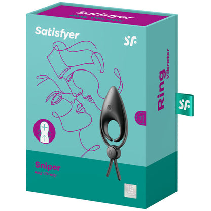 SATISFYER - SNIPER BLACK VIBRATING RING