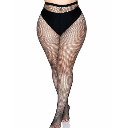 Leg Avenue – Collants Couture Arrière – Noir Grande taille
