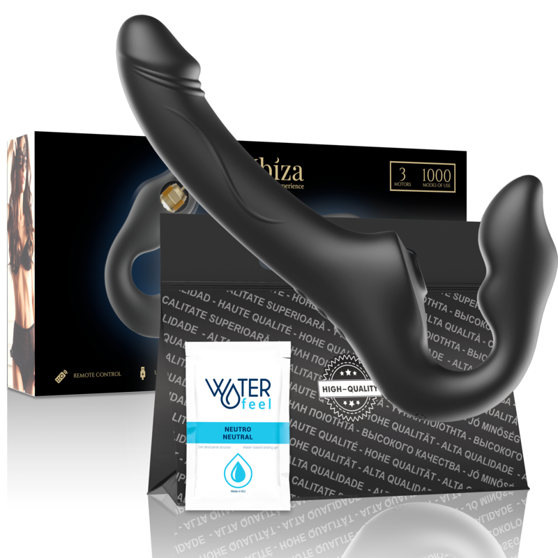 Vibrateur sans sangle télécommande 3 moteurs 1000 combinaisons. – Ibiza