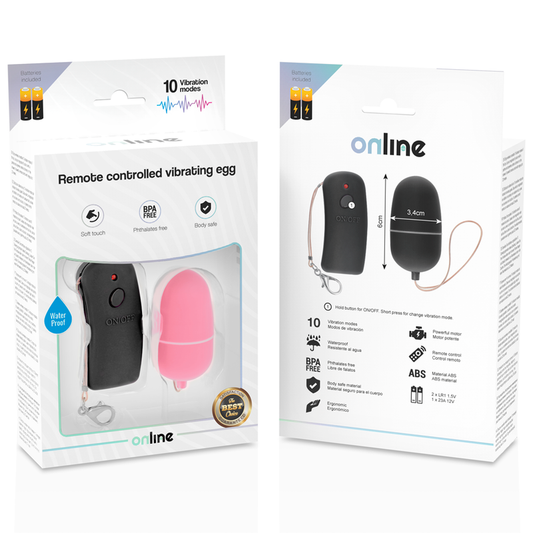 EN LÍNEA - HUEVO VIBRADOR CON CONTROL REMOTO ROSA