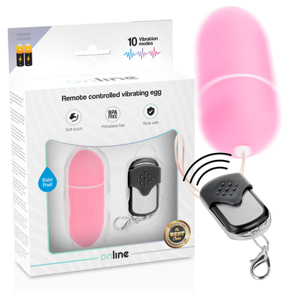 EN LÍNEA - HUEVO VIBRADOR A CONTROL REMOTO L ROSA