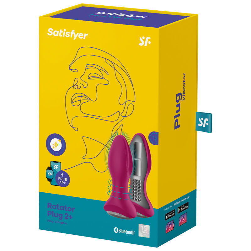SATISFYER - VIBRANT ROTATOR PLUG 2+ ROJO APLICACIÓN