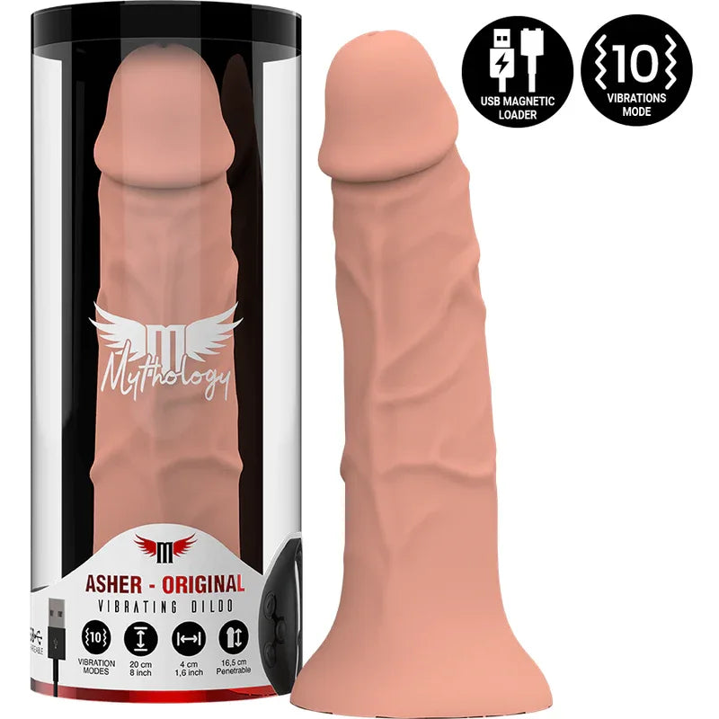 Mythology – Asher Original Dildo M – Vibrateur Compatible avec la Technologie sans Fil Watchme