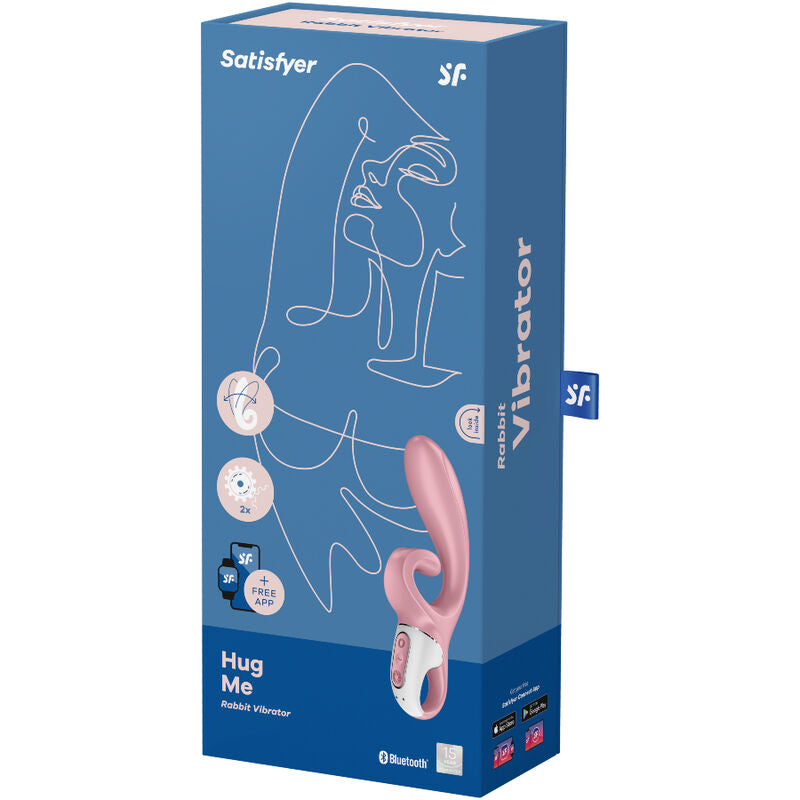 SATISFYER - APLICACIÓN VIBRADOR HUG ME RABBIT AZUL