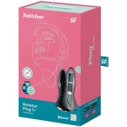 SATISFYER - PLUG ROTATOR 1+ APLICACIÓN VIBRANTE NEGRO