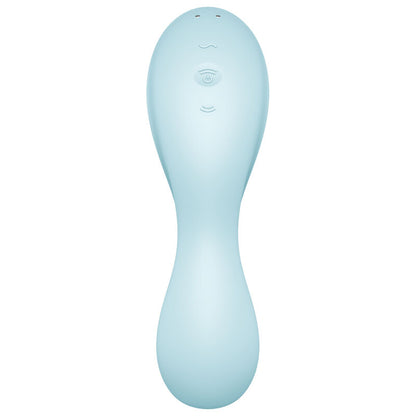SATISFYER - APPLICATION STIMULATEUR ET VIBRATEUR CURVY TRINITY 5 BLEU