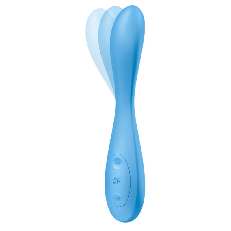 SATISFYER - G-SPOT FLEX 4+ AZUL MULTIVIBRADOR APP