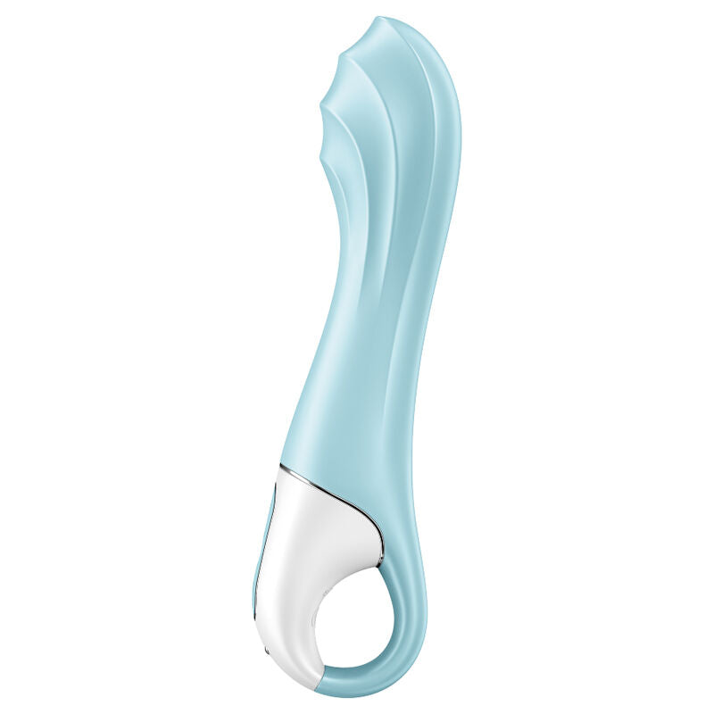 SATISFYER - VIBRADOR CON BOMBA DE AIRE 5+ APP VIBRADOR INFLABLE DEL PUNTO G AZUL