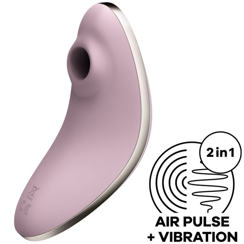 SATISFYER - VULVA LOVER 1 ESTIMULATOR Y VIBRADOR AZUL
